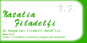 natalia filadelfi business card
